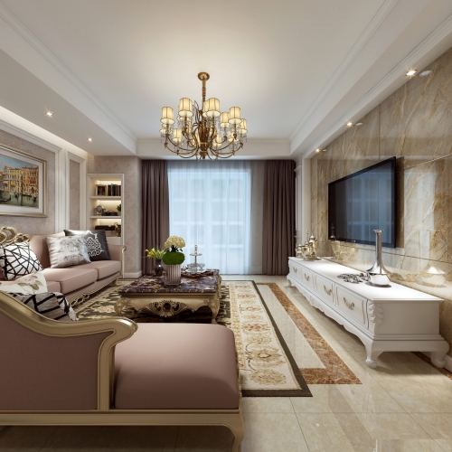 European Style A Living Room-ID:605176752