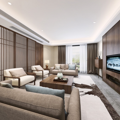 New Chinese Style A Living Room-ID:660015864