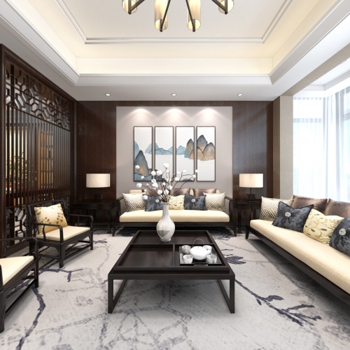 New Chinese Style A Living Room-ID:798783911