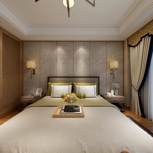 New Chinese Style Bedroom-ID:201994262