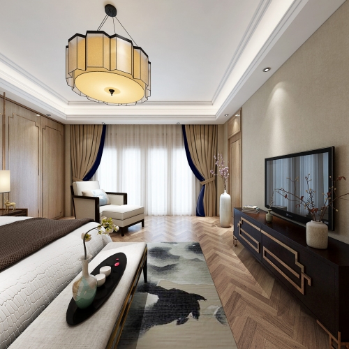 New Chinese Style Bedroom-ID:237931447