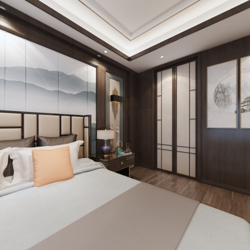 New Chinese Style Bedroom-ID:630406383