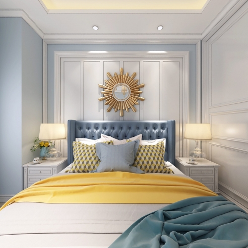 Simple European Style Bedroom-ID:850474241