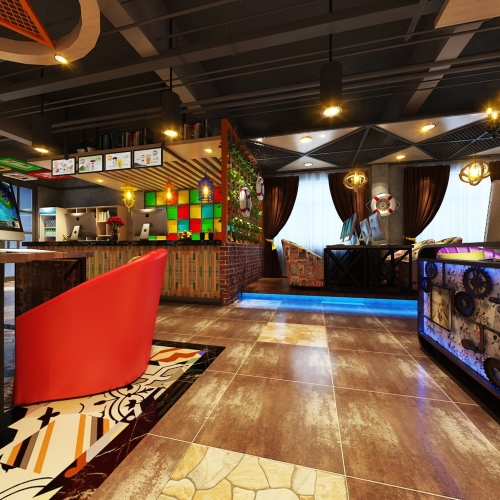 Industrial Style Internet Cafe-ID:249917495