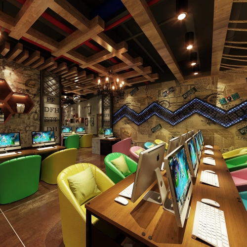 Industrial Style Internet Cafe-ID:253486642
