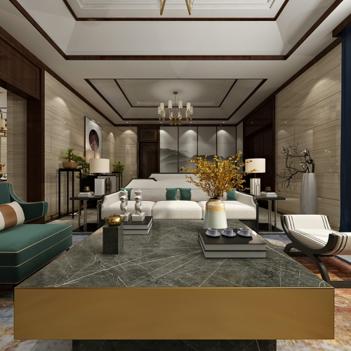 New Chinese Style A Living Room-ID:172978394