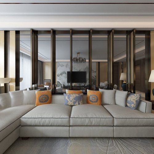 New Chinese Style A Living Room-ID:767061893