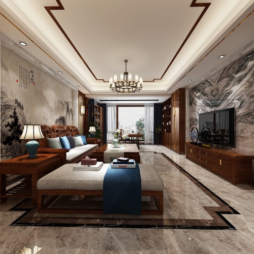 Chinese Style A Living Room-ID:907979648