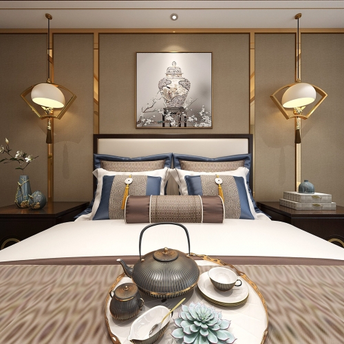 New Chinese Style Bedroom-ID:958084793