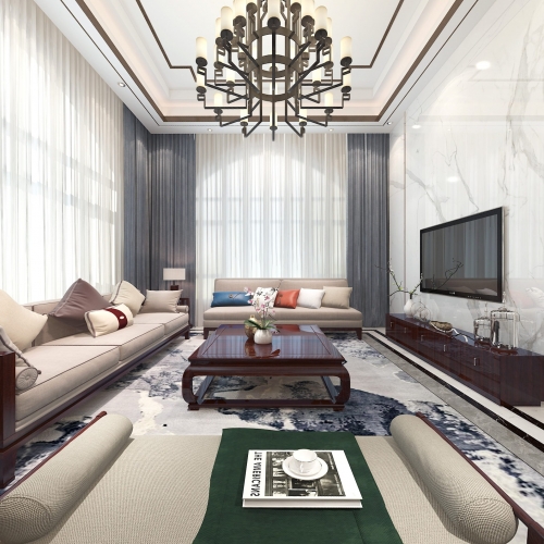 New Chinese Style A Living Room-ID:112187576