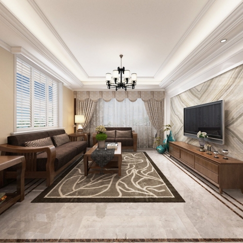 New Chinese Style A Living Room-ID:822648655