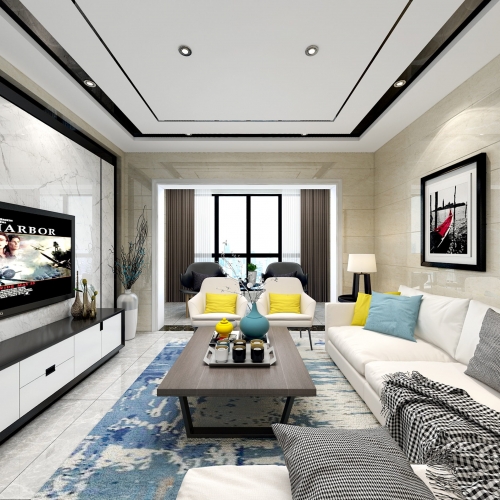 Modern A Living Room-ID:591222451