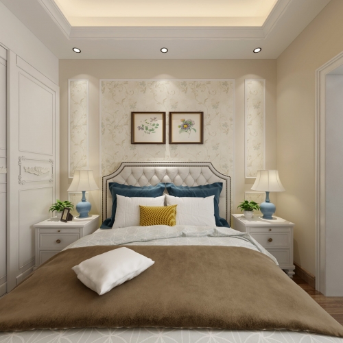Simple European Style Bedroom-ID:566424715