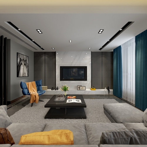 Modern A Living Room-ID:668265725