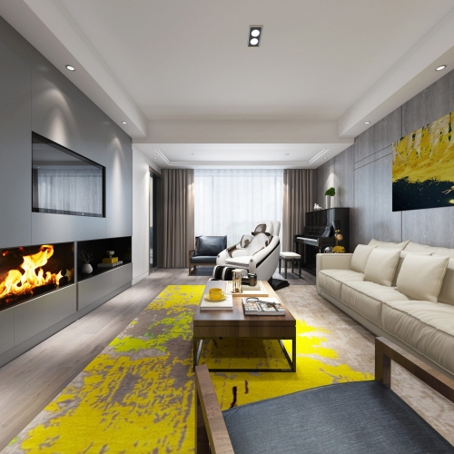 Modern A Living Room-ID:734585348