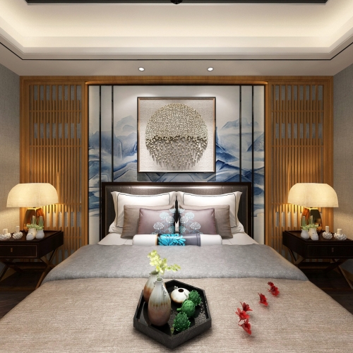 New Chinese Style Bedroom-ID:772959741