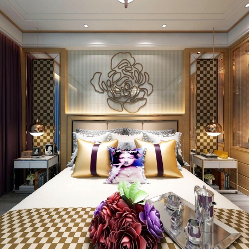 New Chinese Style Bedroom-ID:777267588