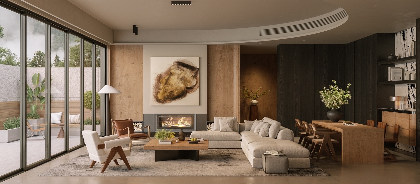 现代中古风客餐厅-2663904