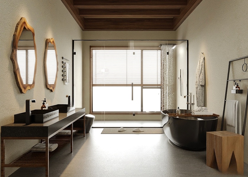 现代卫生间浴室-2692775