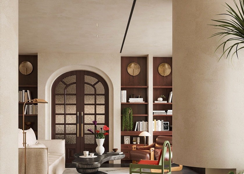 现代中古风客厅-2697369