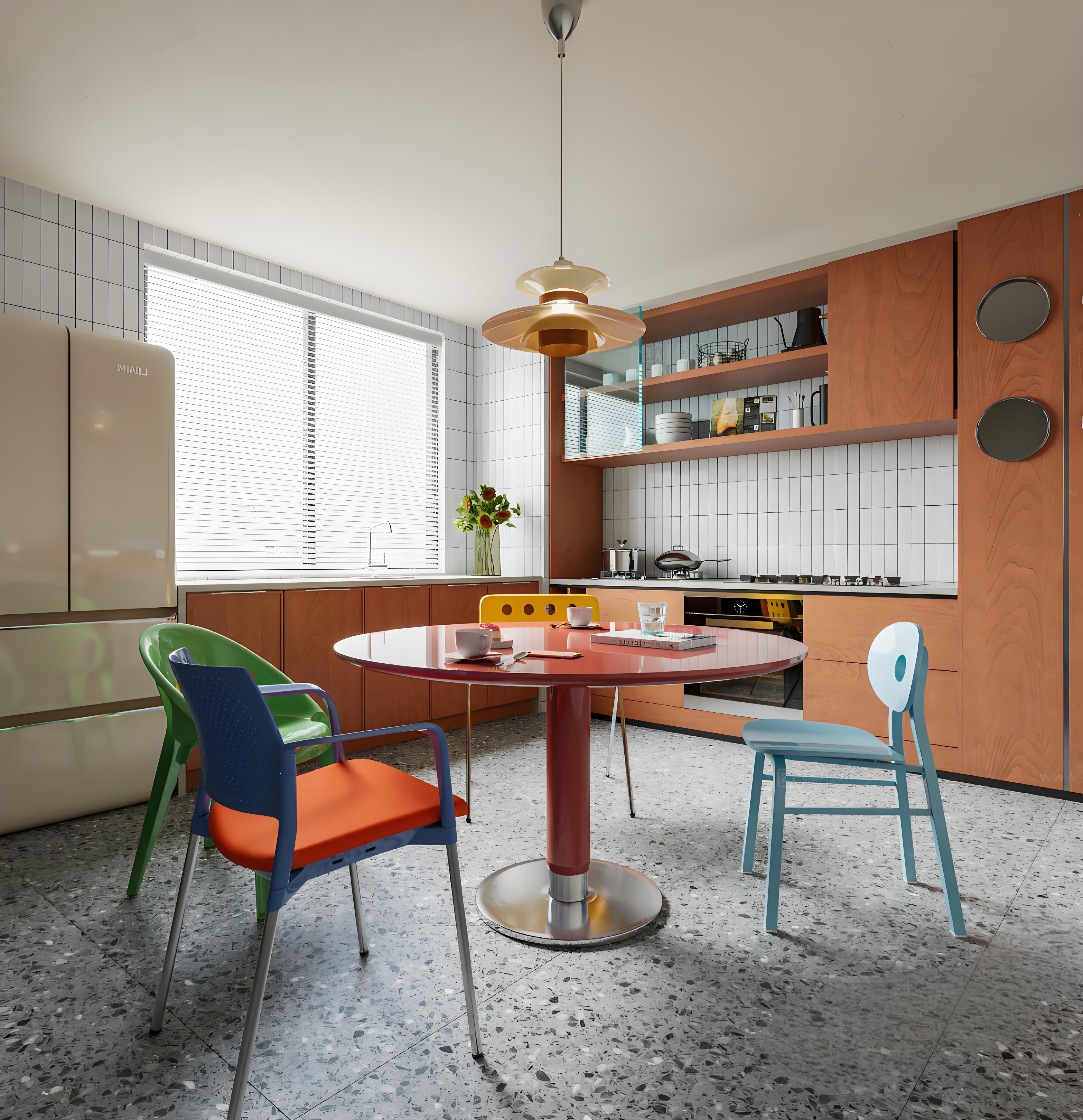 现代包豪斯开放式厨房餐厅-2744251