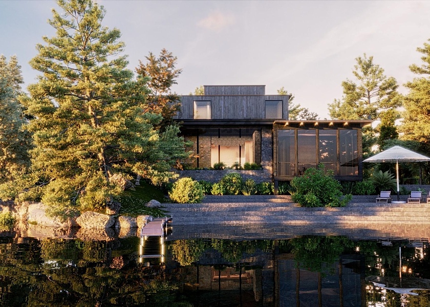 现代独栋别墅外观-2783043