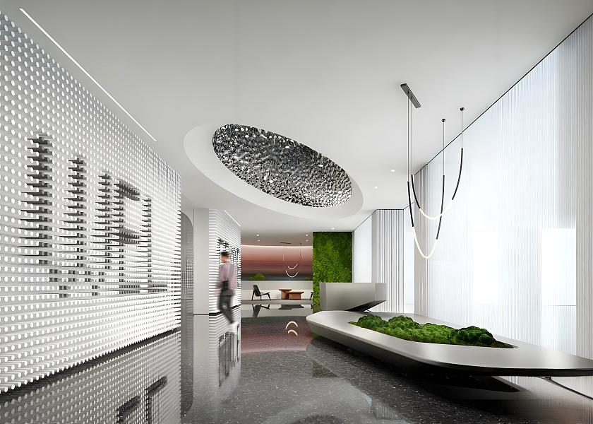 现代办公前台大厅-2784985