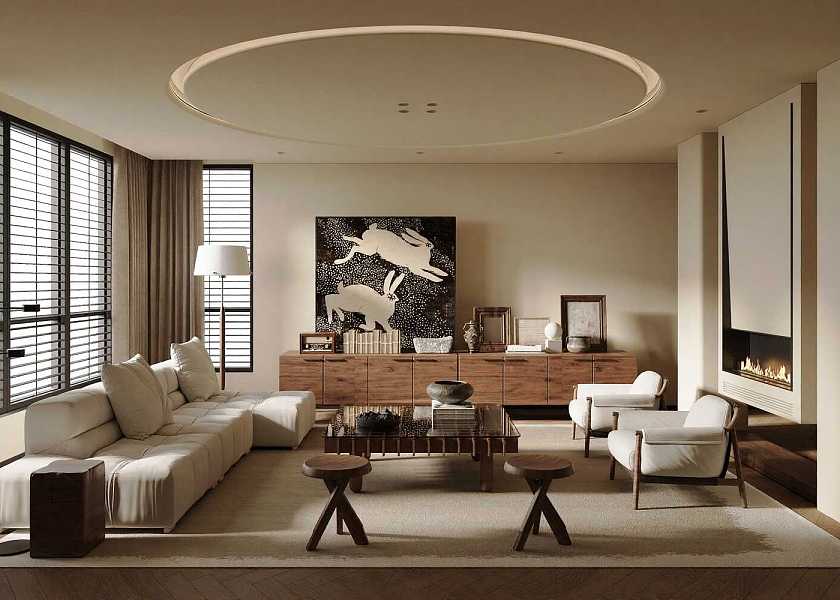 现代中古风客厅-2799630