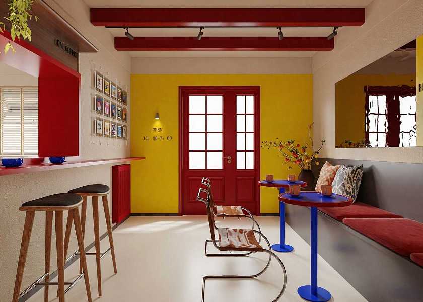 现代孟菲斯多巴胺咖啡厅-2812462