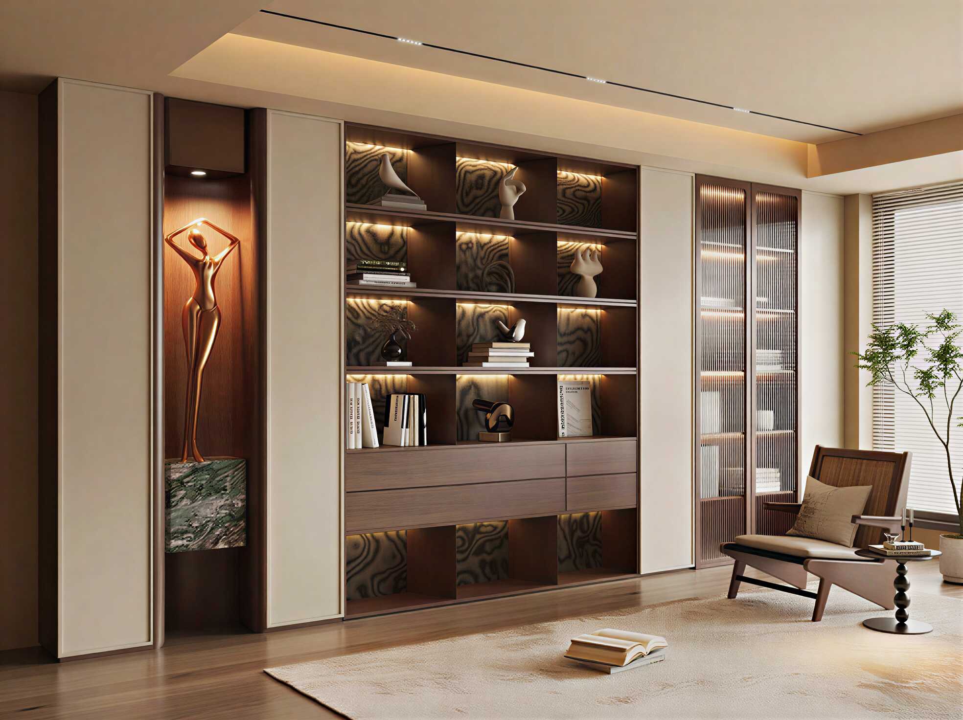 现代中古意式书柜-2823060