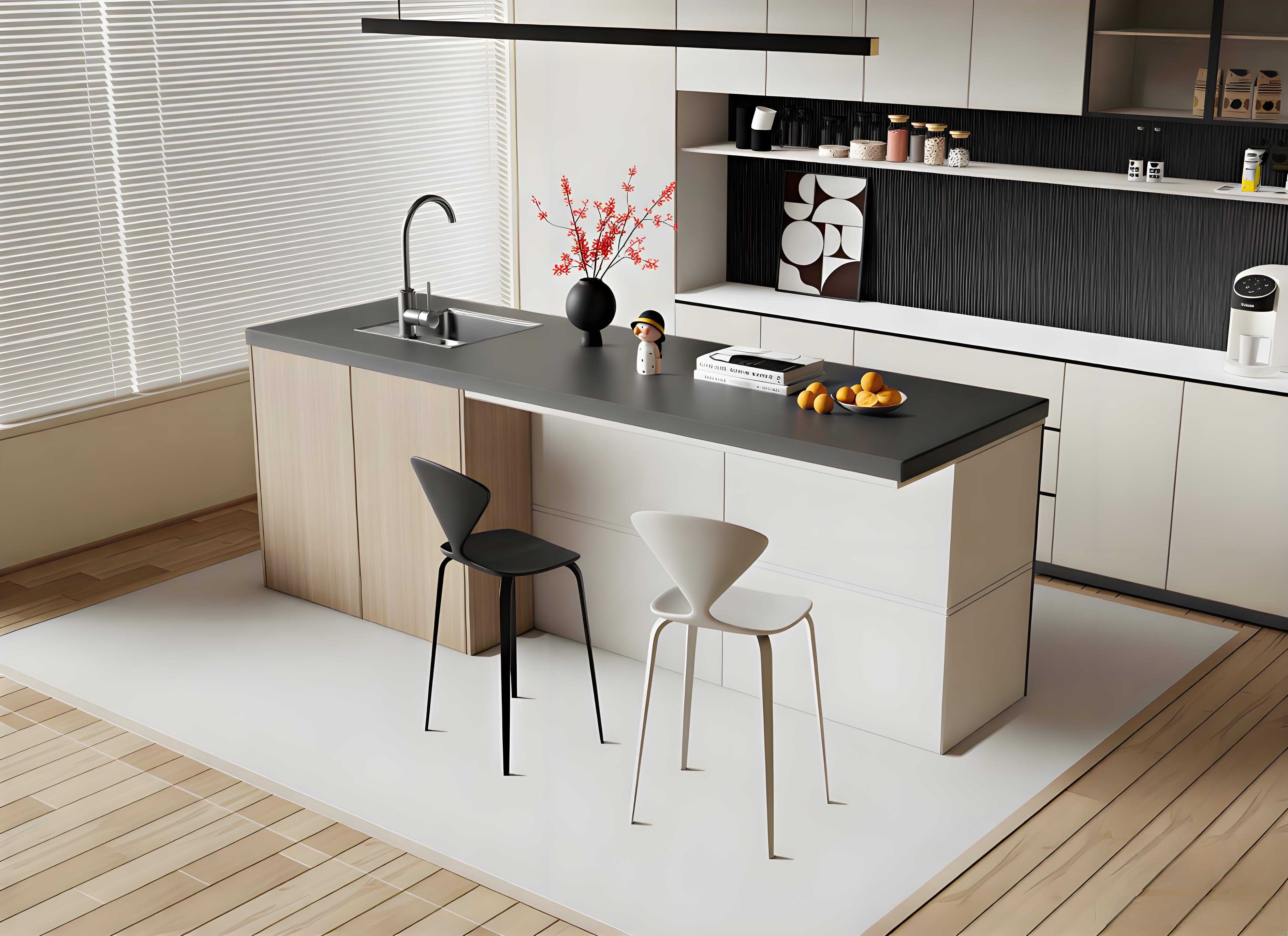 现代吧台吧椅组合-2829991