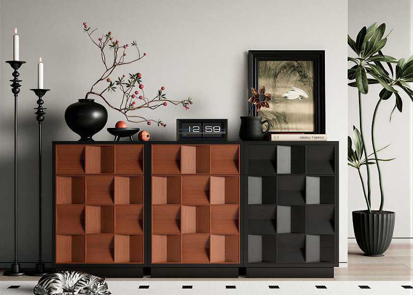 侘寂风玄关柜-2890239