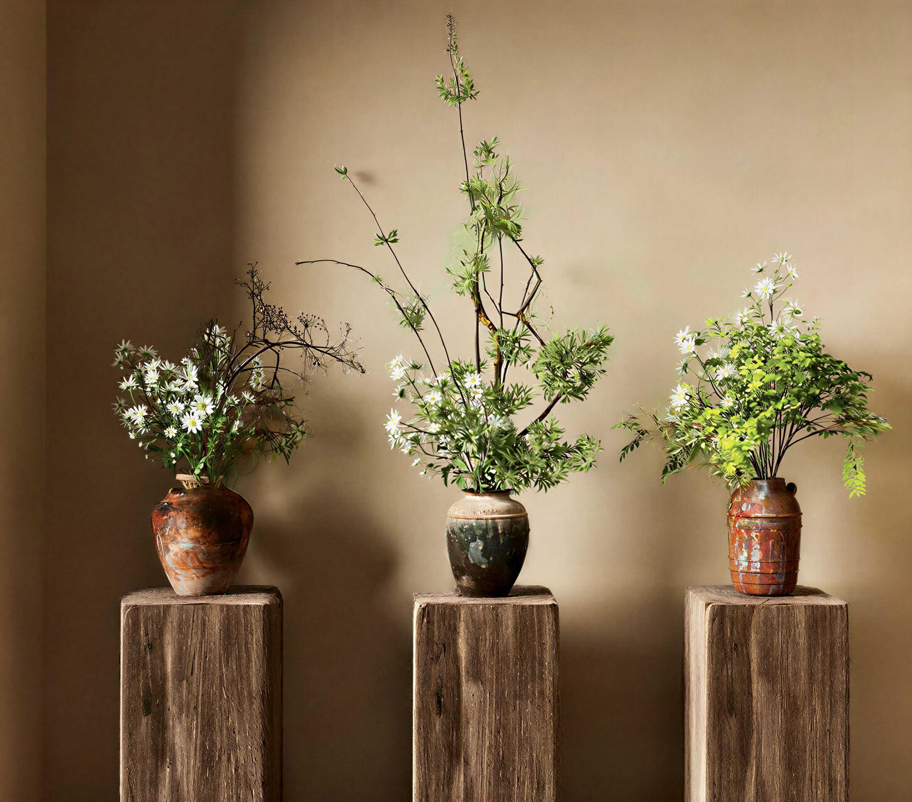 侘寂风陶罐插花组合-2937767