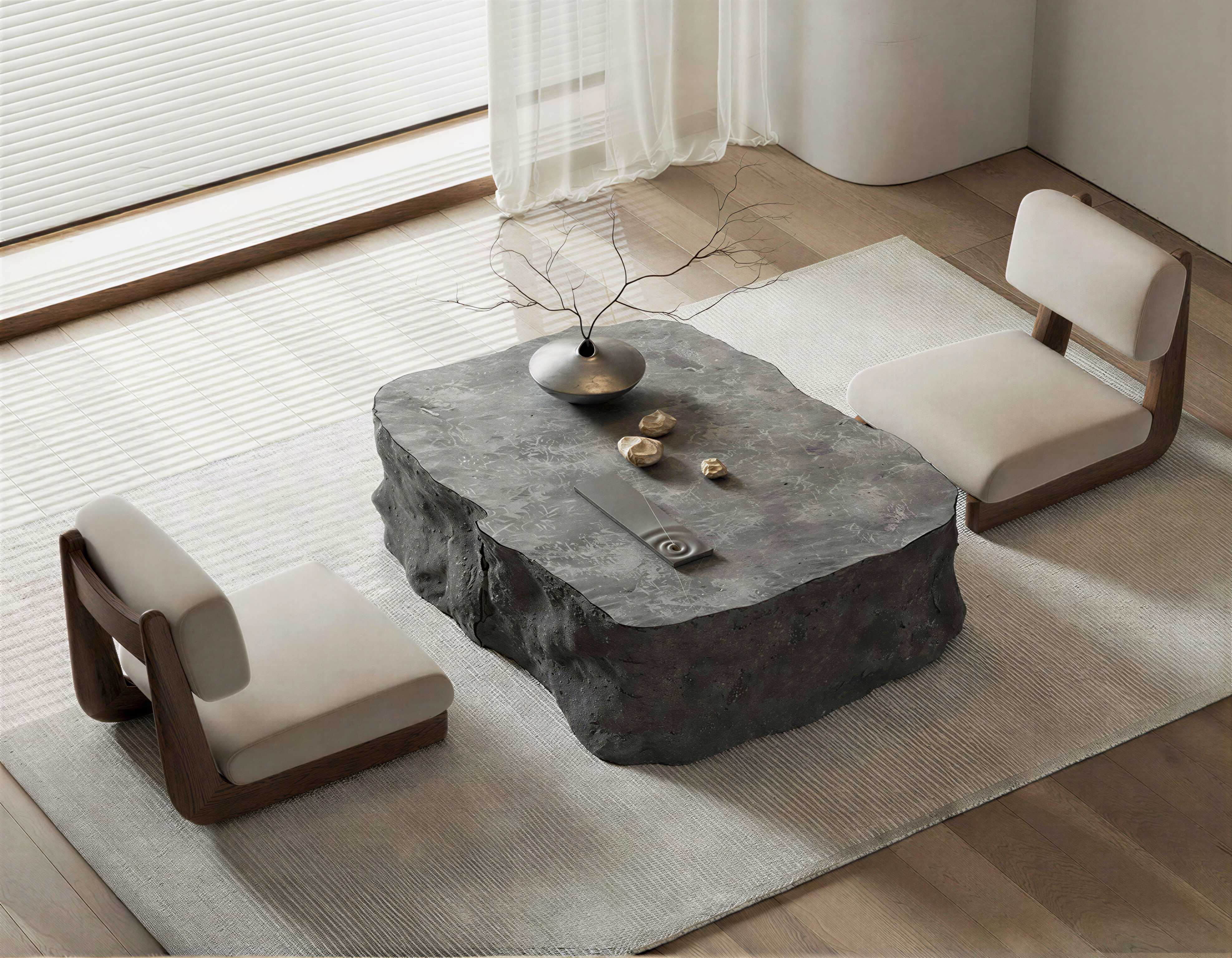 日式榻榻米茶桌椅组合-2981301