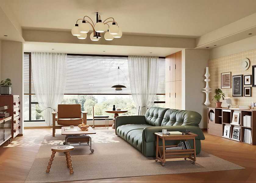 现代中古风客厅-3014658