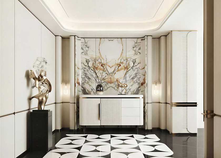 现代轻奢玄关过道-3116461