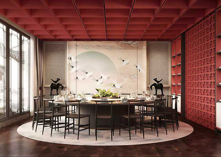 新中式餐厅包厢-3127624
