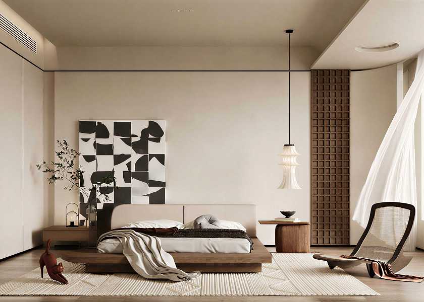 现代中古风卧室-3130977