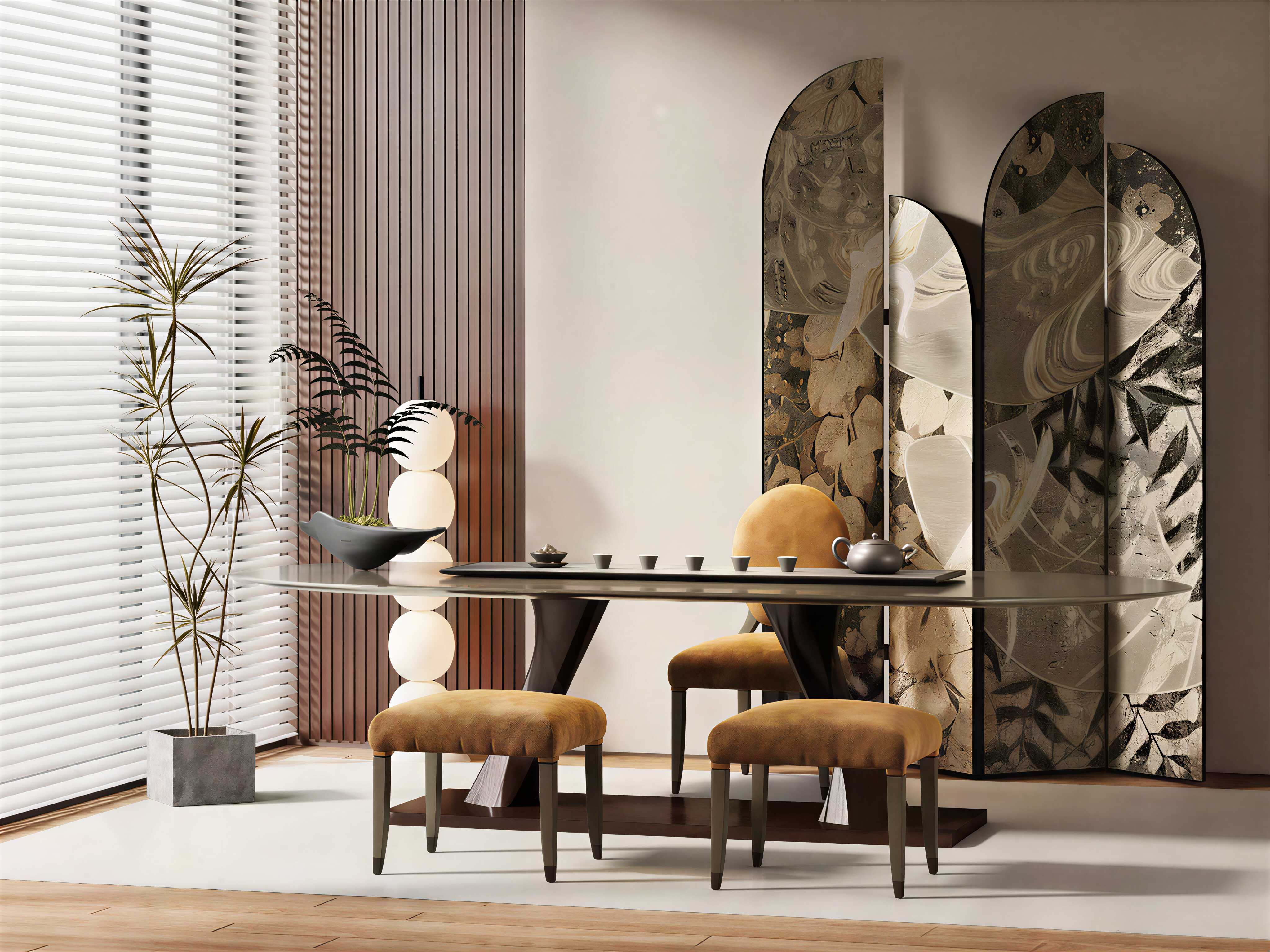 现代茶桌椅-3284793