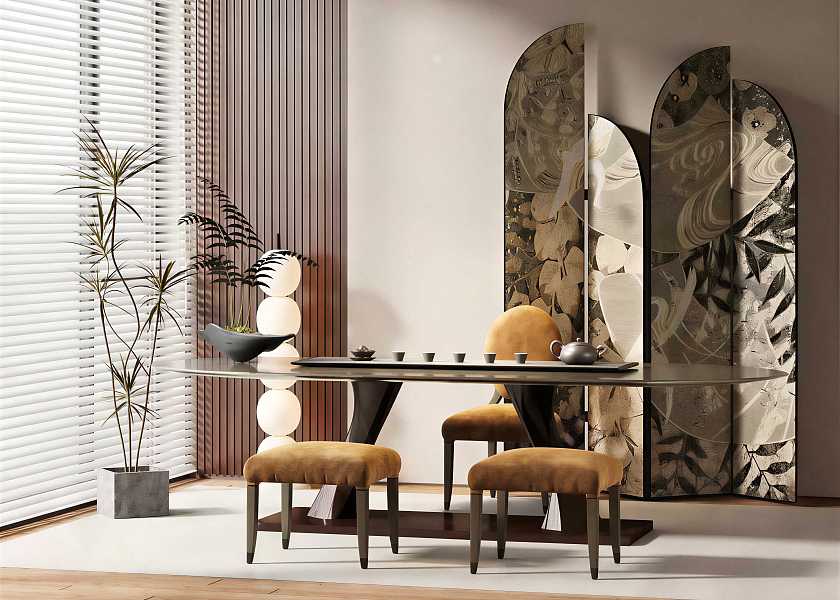 现代茶桌椅-3284793