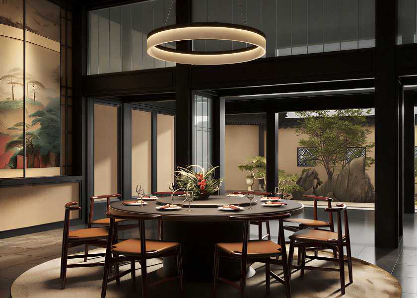 新中式餐厅包厢-3415344